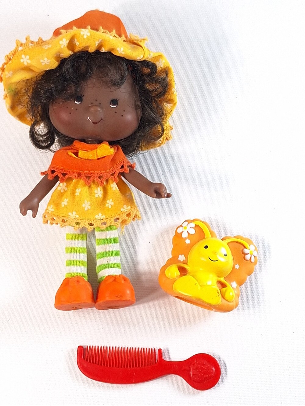 Vintage 1980 Kenner Strawberry Shortcake ORANGE BLOSSOM Doll with Marmalade Pet